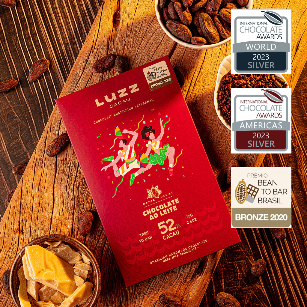 Luzz Cacau Chocolate ao Leite 52% Cacau 75gr